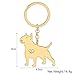Imagen de DALANE Acero Inoxidable Lindo Schnauzer Perro Llavero Cachorro Mascota Joyería Llavero Bull Terrier Regalos para Amantes de Perros Mujeres Niñas