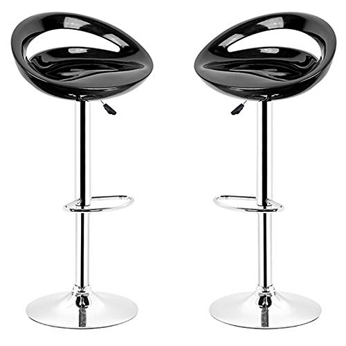 Tabourets de Bar Lot de 2 en ABS Plastique, Pivotants Tabouret Bar Réglage en Hauteur 55 à 75cm, Chaises de Bar Cuisine pour Patio Bar Salon Petit Déjeuner...