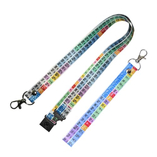 Lanyard de tabla periódica para llevar tus llaves de forma práctica al laboratorio