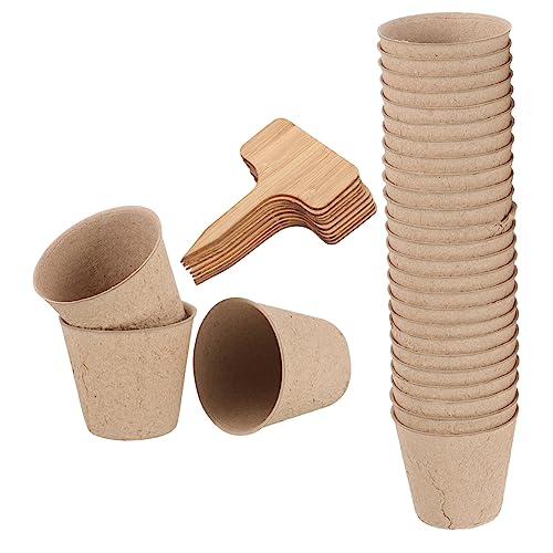 BESPORTBLE 1 Juego macetas de vivero de Plantas de Papel para Interior jardineria jardinerad vegliss Seeds jardineras Exterior Bandeja de Papel de vivero Taza de germinación Pulpa