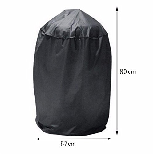 Keersi BBQ Grill Cover Waterproof Dustproof Barbecue Oven Protection Cover for Round Gas Charcoal Electric Barbecue Outdoor Garden Patio Barbecue Accessory with Storage Bag - Thumbnail 6