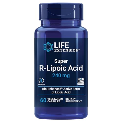 Life Extension, Super R-Lipoic Acid (Acide R-Lipoïque), 240mg, Hautement Dosé, 60 Capsules végétaliennes, Testé en Laboratoire, Sans Gluten, Végétarien,...