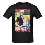 Gintamas Shirt Men's Personalised Short Sleeve T Shirt Fashion Graphic Tees Cool Casual Tops Black Xx-Large