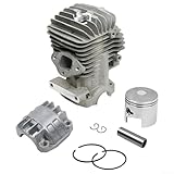 Kit pistone cilindro 34 mm cromato montaggio per motoseghe 2500 25cc e superiori, include testa cilindro, pistone pan per modelli cinesi