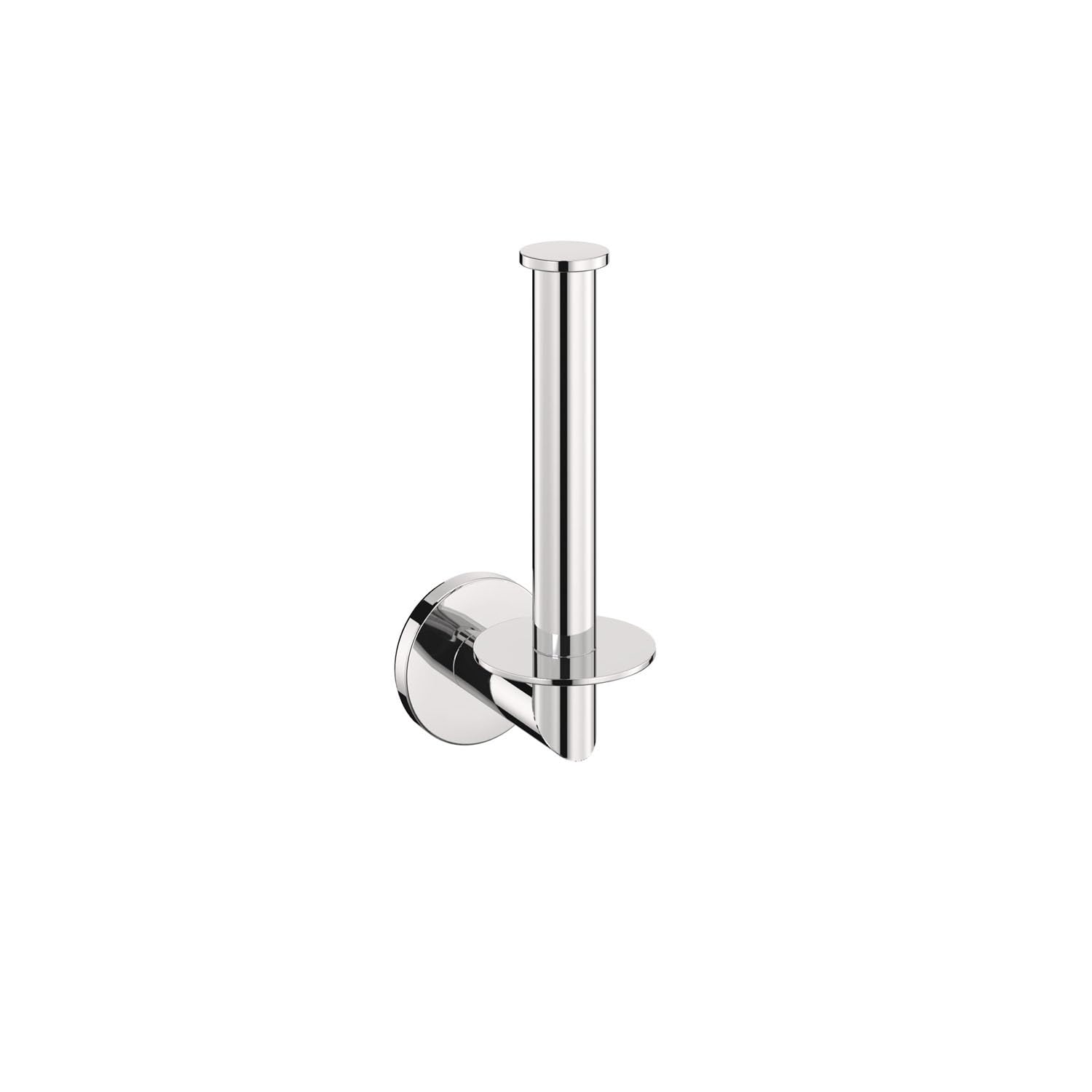 COSMIC Architect SP Vertical Toilet Paper Holder for Bathroom, with a Circular and Minimalist Design. Wall-Mounted Paper Holder for WC, Made of Metal. Chrome Color