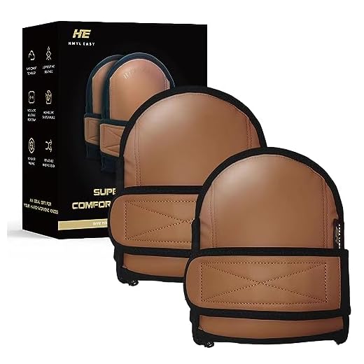 Super Soft Knee Pads for Work, Replaceable Inner Cushion Design, Leather Knee Pads for Construction, Flooring , Gardening, Cleaning, and Garage, Shorts Available rodilleras para trabajo, Beige.