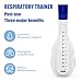 Respiratory Trainer,Exercise Equipment,Adjustable Pressure Setting Custom Resistance, Easy to Clean Easy to Carry.