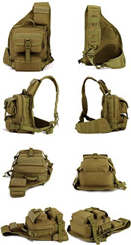 Huntvp Tactical Military Sling Pack Chest Daypack Molle Backpack Shoulder Bag #TOP3