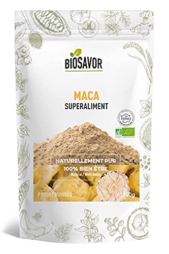 BIOSAVOR - Poudre de Maca Bio 200g - Maca powder - 100% Naturelle & Pure - Vegan et sans Gluten - Fabriqué en France Cover