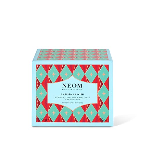 Neom- Christmas Wish Luxury Scented Candle | Essential Oil Aromatherapy Candle | Mandarin & Cinnamon | Gift… (3 Wick) #TOP2