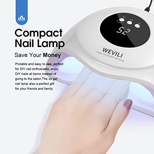 UV LED Nail Lamp 72W, Faster Gel Polish Nail Dryer,Professional Gel UV Light for Nails with 3 Timers