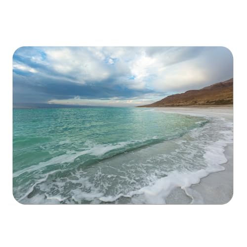 Sets de table plage turquoise napperons en liège pour repas de vacances