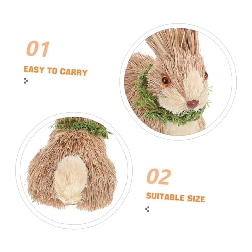 Lapin de paille pour décoration de table de Pâques champêtre