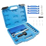 【Universelle Kompatibilität】Das Bremsflüssigkeits-Entlüftungsset enthält 5 Masterzylinderadapter für 43 mm (Toyota/Lexus), 43,5 mm (Chrysler/Dodge/Jeep/Plymouth), 45 mm (meist europäische Modelle), 49,5 mm (ausgewählte Mazda- und neuere GM-Fahrzeuge wie Chevrolet/Cadillac/Hummer/Buick/GMC) und 50,7 mm (Mitsubishi/Nissan/Subaru/ausgewählte Dodge/Ford/Lincoln). Keine zusätzlichen Adapter nötig – wirklich universell für fast alle Fahrzeuge.