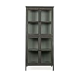 Vintage Vitrinenschrank HERRITAGE schwarz Schrank Vitrine Arztschrank Massivholz