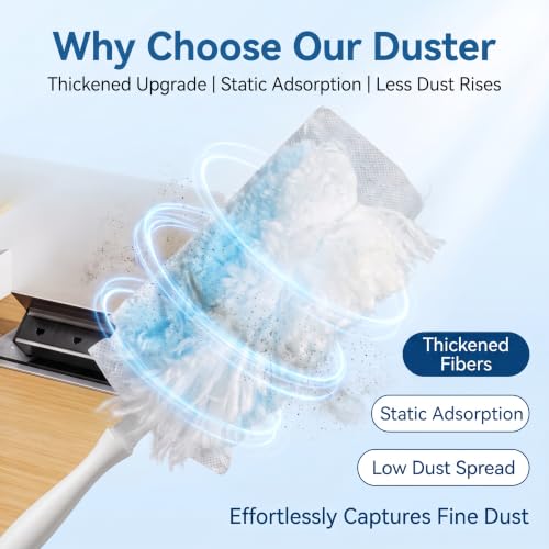Image of Dusters Refills Compatible with Swiffer 40 Count Duster Kit with Handle