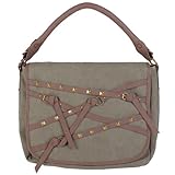 Buffalo David Bitton Fold Over Canvas and Leather Fashion Handbag