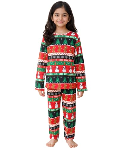 Image of Anthrilo Pure Cotton Printed Pyjama Set for Girls | Sleepwear | Night Suit, Night Wear | Long Sleeves T-Shirt & Pyjama | Regular Wear | 0-14 Years