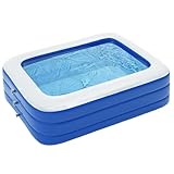 Brastoy Piscinas Infláveis Grande Para Adultos 250cm Família Piscinas 1100L (Azul Adultos)