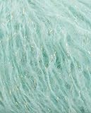 pelote de laine fil lurex Aiguille/Crochet n° 6 Phildar - Pelote de Laine Phil Chic Lurex - Laine à Tricoter - 30% LAINE,18% POLYAMIDE,1% ELASTHANNE,48% KID MOHAIR,3% POLYESTER METALLISE - Aiguille n°6 - Couleur MENTHOL