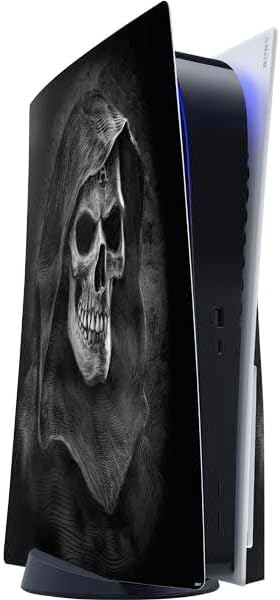Skinit Decal Gaming Skin Compatible with PS5 Console - Skull and Crossbones (White) Design