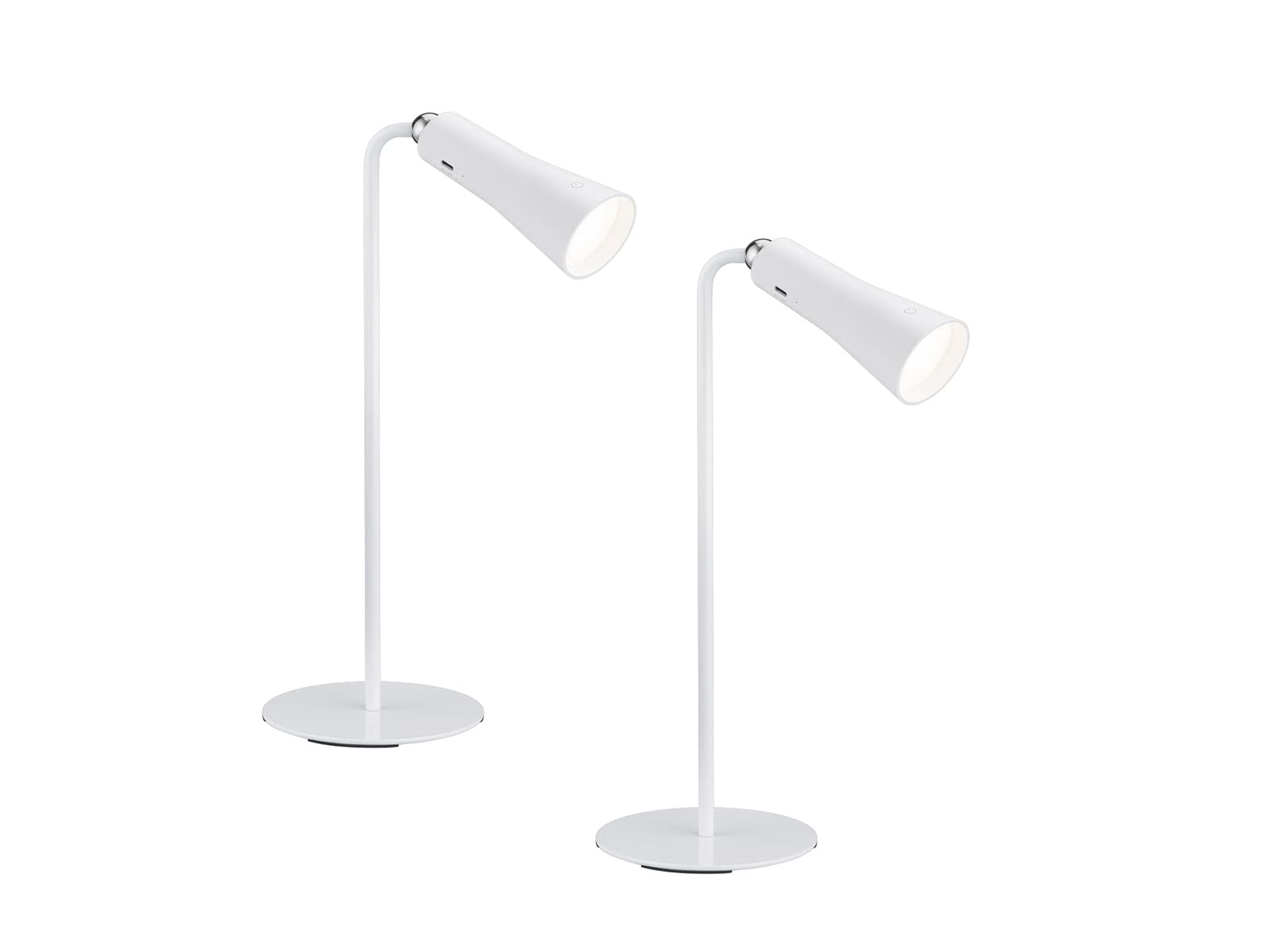 Reality Leuchten Beleuchtung Set di 2 lampade da scrivania a LED, con dimmer touch e collegamento USB, altezza 36 cm