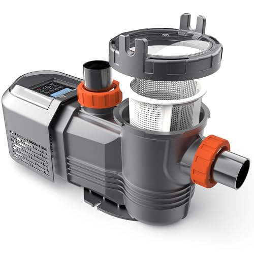 VARMINPOOL 1.75 HP Variable Speed Pool Pump, Smart Programmable Above Ground Pool Pumps with Timer...