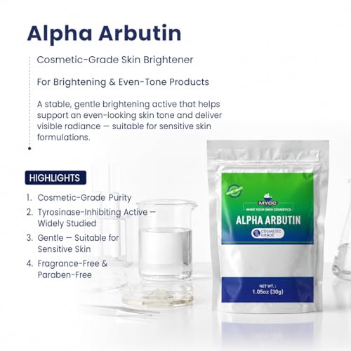 MYOC cosmetic grade alpha arbutin 30g pack for DIY skincare formulation – image 2