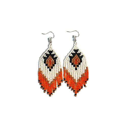 Tribal Beaded Earrings (Handmade)