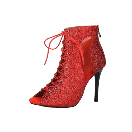 Bottes de neige chaudes d'hiver en PU rouge taille 37