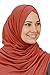VeilWear Cotton head scarf, instant hijab, ready to wear muslim accessories for women (Terracotta)