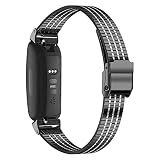 AISPORTS Compatibile Con Fitbit Inspire/Inspire HR Cinturino Donna,Cinturino di Ricambio per Cinturino Sportivo in Acciaio Inossidabile Sottile Regolabile per Fitbit Inspire/Inspire HR Fitness Tracker
