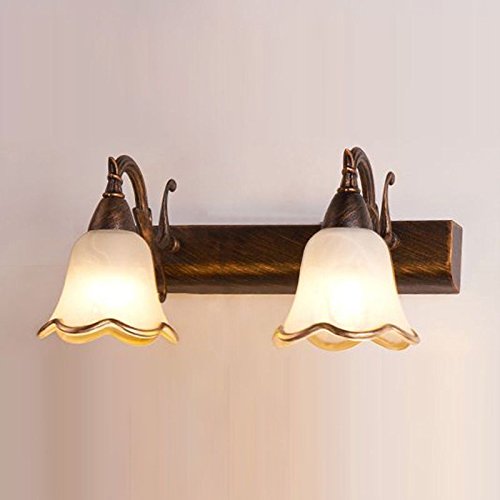 Lampada da parete in vetro Washroom europeo, per scale, corridoi (2 lampadine)