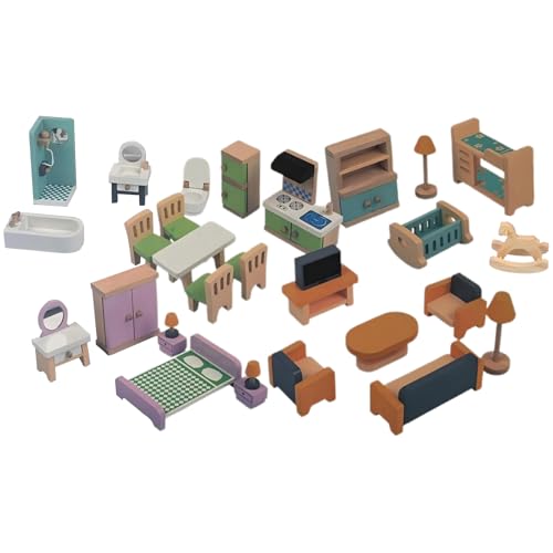 Muebles de casa de muñecas infantiles para juegos de rol en miniatura 1