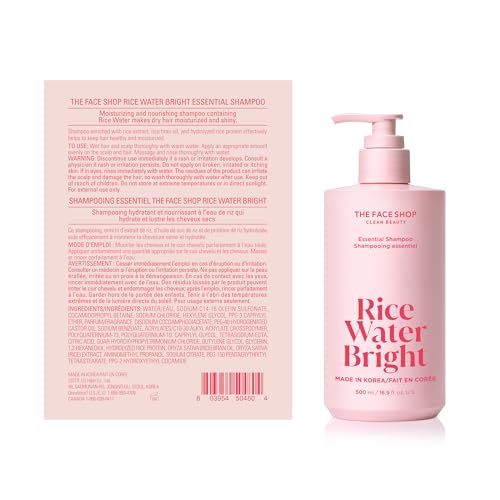 THE FACE SHOP Rice Water Bright Essential Shampoo, Rice Protein Shampoo with Rice Extract, Anti-Hair Loss, Korean Shampoo for Silky and Healthy Hair, Sulfate Free - Image 3