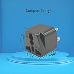 2 Pack Universal World to Canada/American Outlet Travel Adapter-Type B, 3 Pin Travel Plug Adapter, International Tourists from European/EU/China/Australia/UK to US Adapter