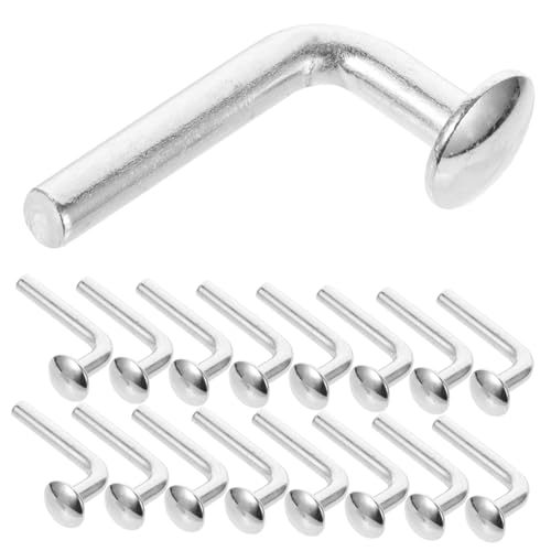 ARTIBETTER 100pcs Iron Rivets Accessories for Bolts Heavy Duty Hooks an Fittings Universal Pallet Rack Drop Pin Pallet Racking Pin Pallet Rack Clips Pallet Racking Accessories J Bolt Silver