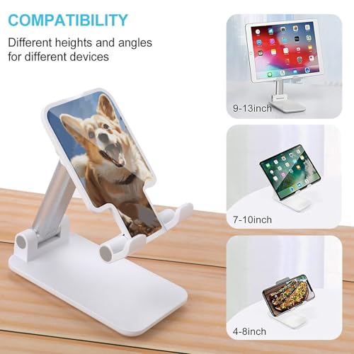 Support de téléphone portable pliable Corgi réglable pour bureau et table