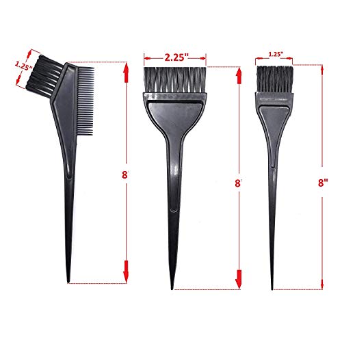 JVLM HOME 5 Pieces Professional Salon Hair Coloring Dyeing Kit (Dye Brush & Comb/Brush/Bowl/Bottle/Tint Tools)