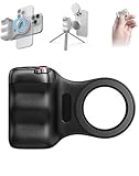Magnetic Phone Camera Grip with Wireless Shutter, Smartphone Shooting Holder Selfie Handle Snap with Wireless Shutter Button Remote for iPhone and Android (Black)