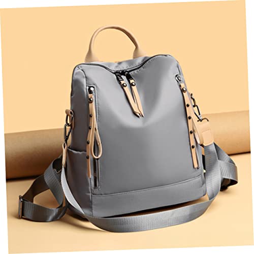 Sac à dos de cours ecole grey en tissu Oxford pour femme - 2