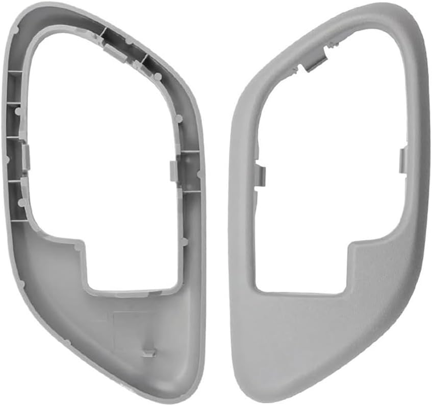 A Pair Interior Door Handle w/Bezel Kit Replacement 15708043 15708044 Compatible with 1995-2002 Chevy Chevrolet GMC Truck C1500 C2500 C3500 K1500 K2500 K3500 Suburban Tahoe Yukon (Gray)