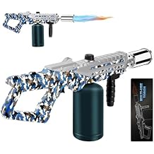 Propane Torch Gun-Powerful Grill Torch Gun, Kitchen Torch Gun with Adjustable Flame, Flamethrower, High Power Cooking Torch for BBQ, Baking, Campfire, Welding Propane Tank Not Included