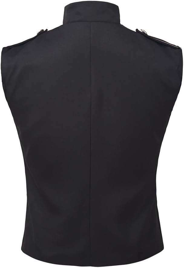 Steampunk Sleeveless Military Drummer Parade Jackets Men's Marching Band Vest for Stage Performance image 3