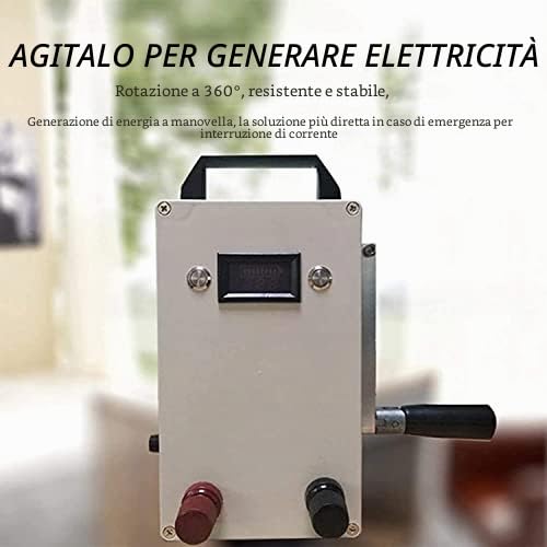 Generatore a manovella - Alimentatore manuale portatile per emergenze e attività all'aperto