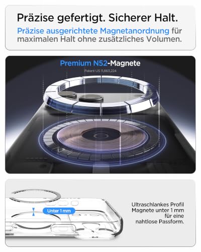 Spigen iPhone 18 Pro / 17 Pro Hülle Ultra Hybrid MagFit -Clear White – Ansicht 5