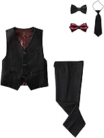 Vista 1 de Boys Formal 5 Piece Suit Vest Pants Set