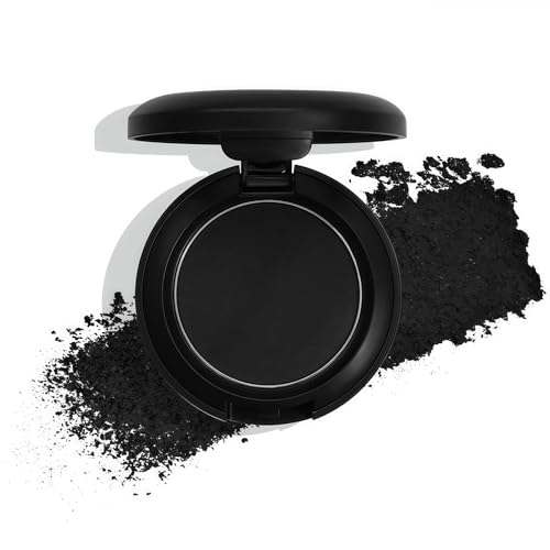 Matte Black Single Eyeshadow | Pressed Powder High Pigment Long Lasting Makeup for Day & Night Wear