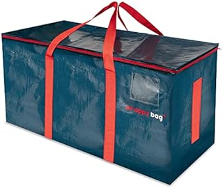 WRAPPYBAG Pack of 4 XXL Storage Bags - Large Size Bag for House Moves or Travel - Solid, Thick and Airtight Bag with Reinforced Handles - Clothes/Duvet/Cushion - 75 x 36 x 38 cm
