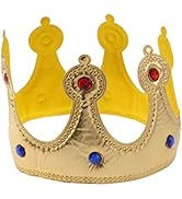 Toyvian Kids Brithday Crowns for Classroom, Gold King Crowns for Kids Adults, Paper Crown Party H...